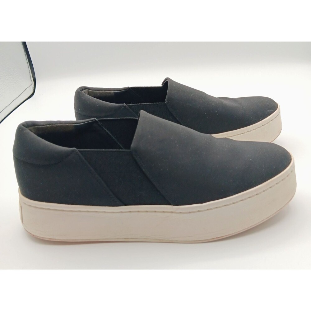 Vince Warren Sneakers Shoes Wn 7M Black Slip On Platform Nautical Preppy Travel